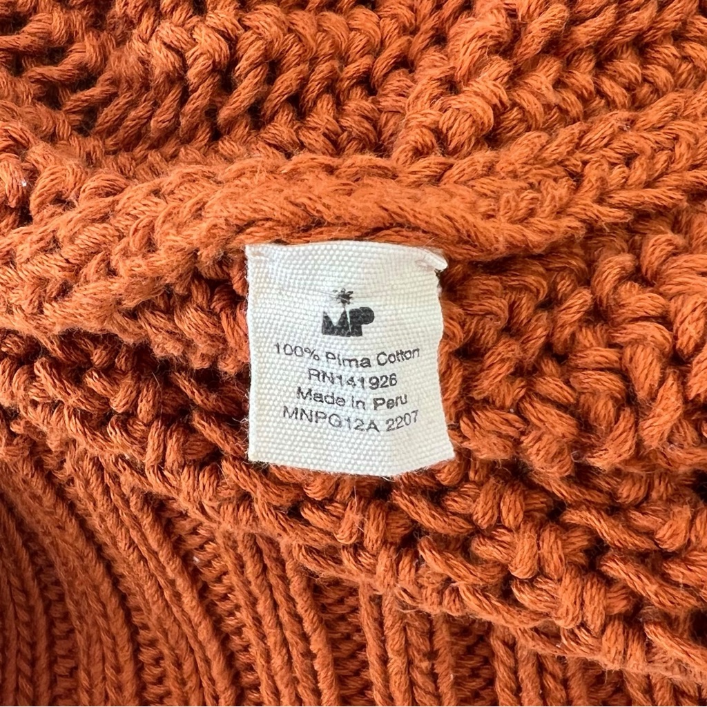 Misha & Puff Net Tank - Brown Orange Sleeveless Mesh Knit Pima Cotton Tank Top — image 6 of 8